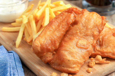 homemade fish and chips
